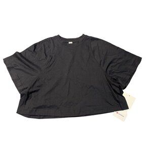 Lululemon Sheer Crewneck T-Shirt Black Lightweight Stretchy Fabric XS